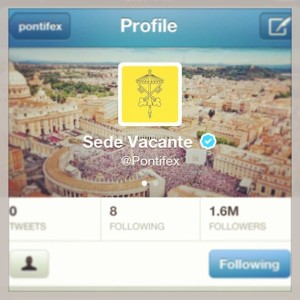 @Pontifex twitter account during Sede Vacante 2013.